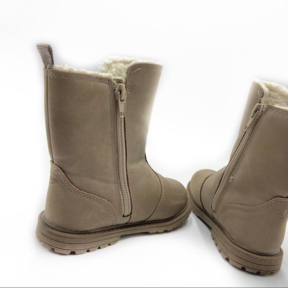 Osh Kosh Taupe Suede Look Faux Fur lined Boots - Picture 5 of 7